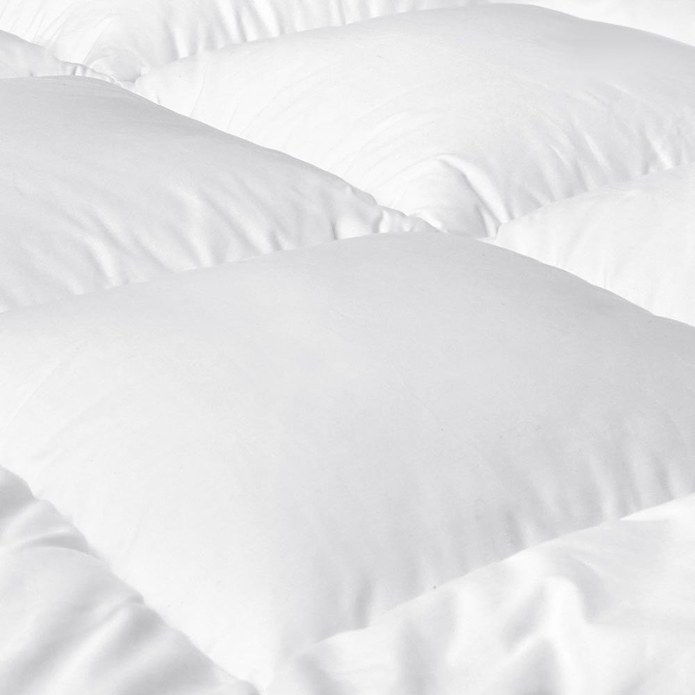 SINGLE Mattress Topper Pillowtop Protector Pad - White